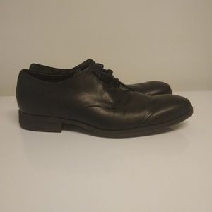Cole Haan Black Leather Copley Plain Derby Oxford